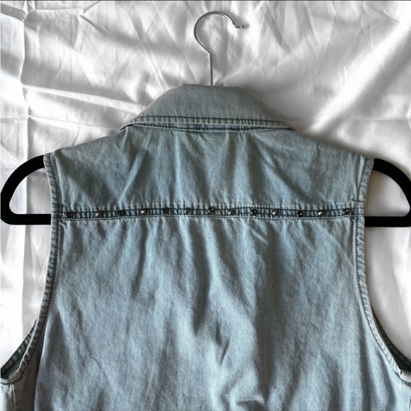 H&M Utility Denim Vest 4 NWOT - Picture 4 of 7